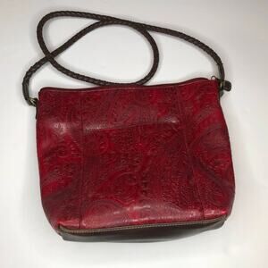 Relic Bag Red Brown Textured Purse